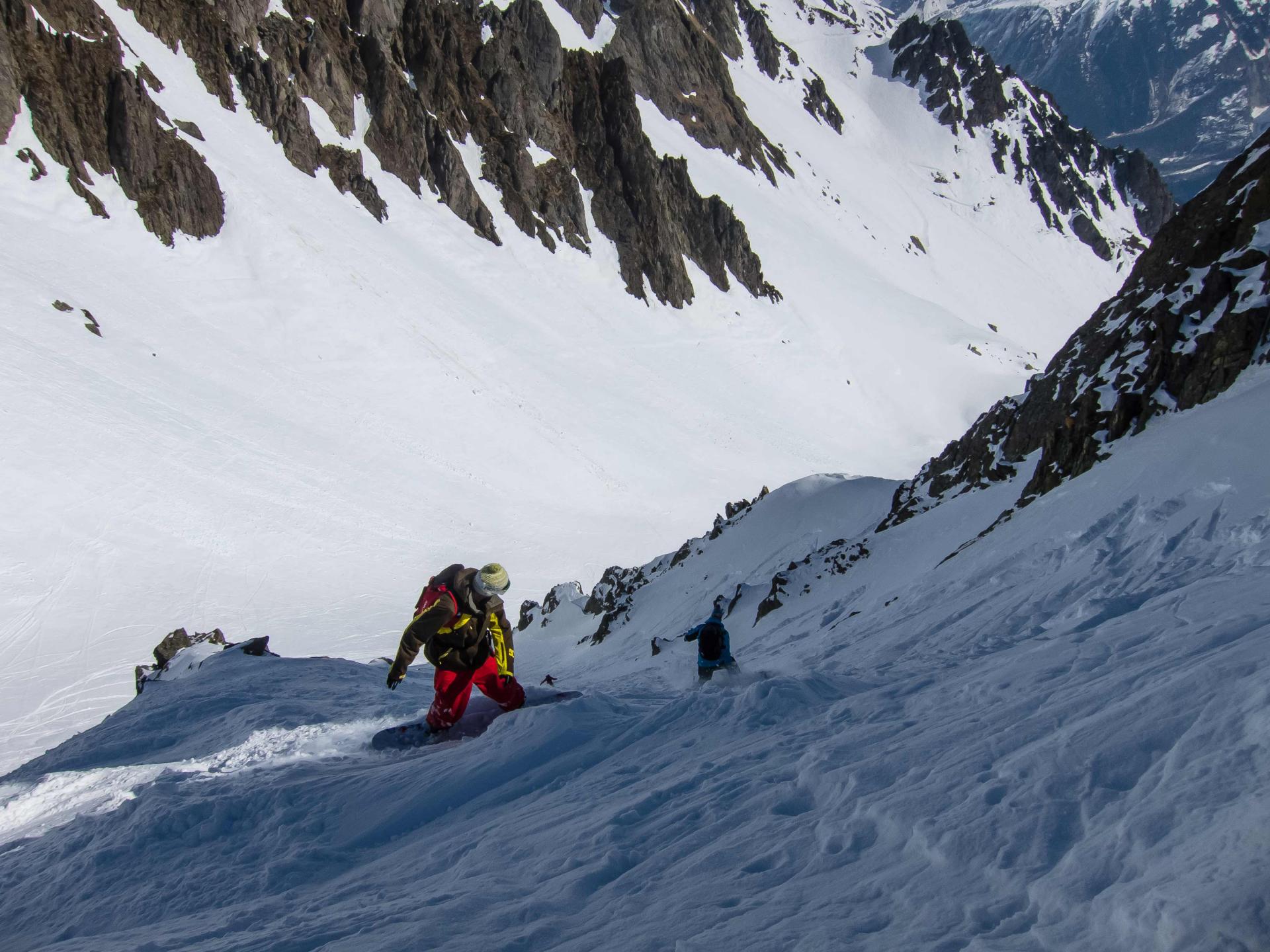 Dans la face Nord de l'Aiguille Pourrie